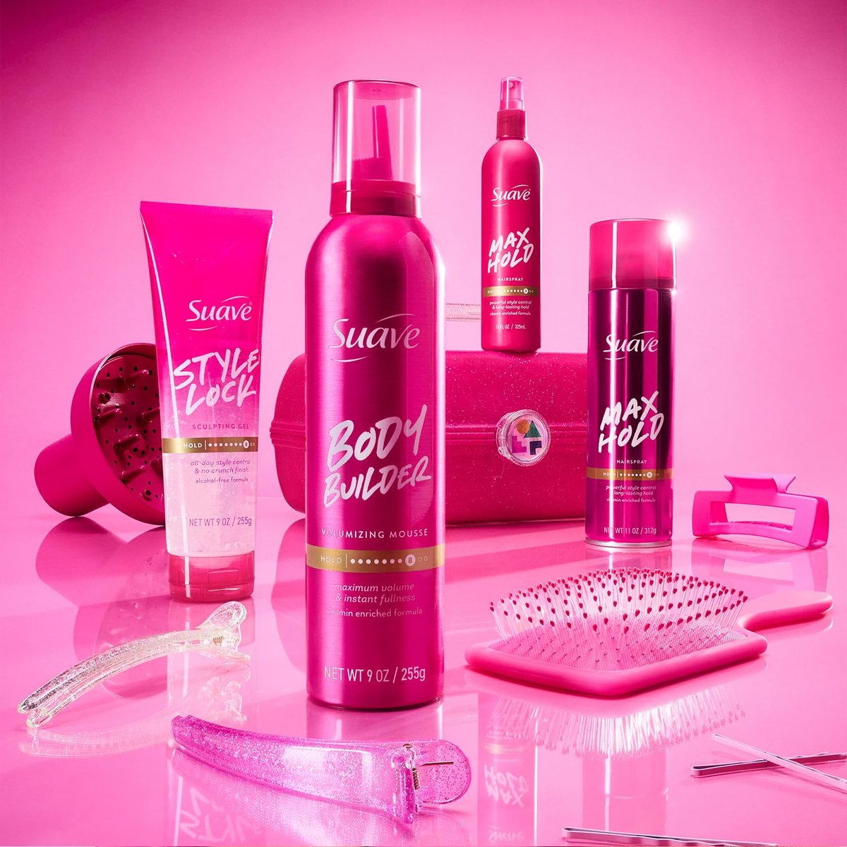 Suave Max Hold Hairspray Variety 2-Pack - Unscented & Scented, 11 oz Each - Strong Hold Aerosol Hairspray - görsel 11