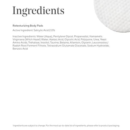 Murad Retexturizing Body Pads – Acne-Fighting Exfoliating Pads with Azelaic, Salicylic, and Glycolic Acid for Acne Breakouts, Smoothing KP Bumps, and Soothing Aggravated Skin – 45 Pads Avelisse