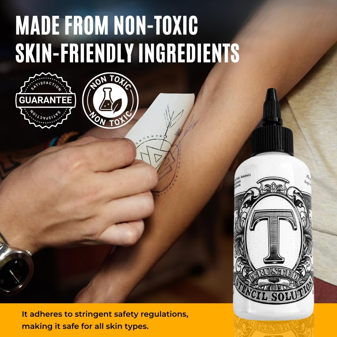 Hardtochooseone Tattoo Stencil Gel - Premium Tattoo Transfer Gel for Artists - USA Standard Stencil Stuff for Lining, Shading, Tribal, and Blending - Professional Transfer Solution for Precise Designs (4.2 fl oz) - görsel 9