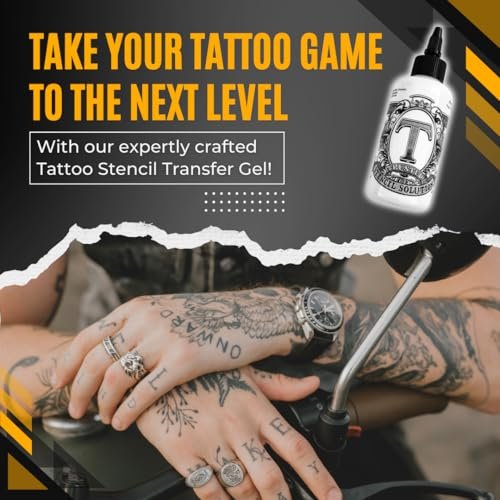 Hardtochooseone Tattoo Stencil Gel - Premium Tattoo Transfer Gel for Artists - USA Standard Stencil Stuff for Lining, Shading, Tribal, and Blending - Professional Transfer Solution for Precise Designs (4.2 fl oz) - görsel 18