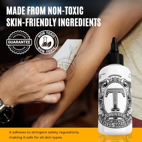 Hardtochooseone Tattoo Stencil Gel - Premium Tattoo Transfer Gel for Artists - USA Standard Stencil Stuff for Lining, Shading, Tribal, and Blending - Professional Transfer Solution for Precise Designs (4.2 fl oz) - görsel 10