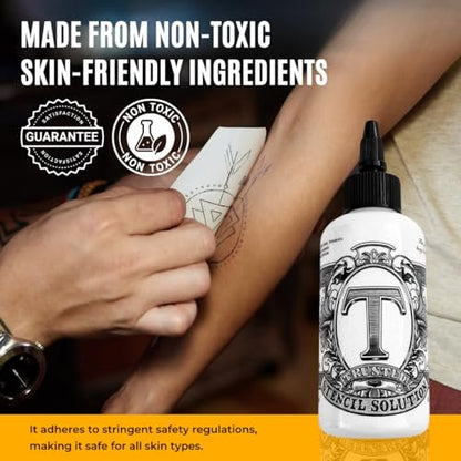 Hardtochooseone Tattoo Stencil Gel - Premium Tattoo Transfer Gel for Artists - USA Standard Stencil Stuff for Lining, Shading, Tribal, and Blending - Professional Transfer Solution for Precise Designs (4.2 fl oz)