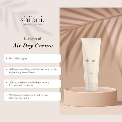 Shibui Air Dry Creme - Tames Frizz, Nourishes, Enhances Shine & Texture - Vegan & Sulfate-Free, 6 oz Avelisse