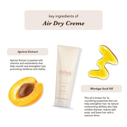 Shibui Air Dry Creme - Tames Frizz, Nourishes, Enhances Shine & Texture - Vegan & Sulfate-Free, 6 oz Avelisse