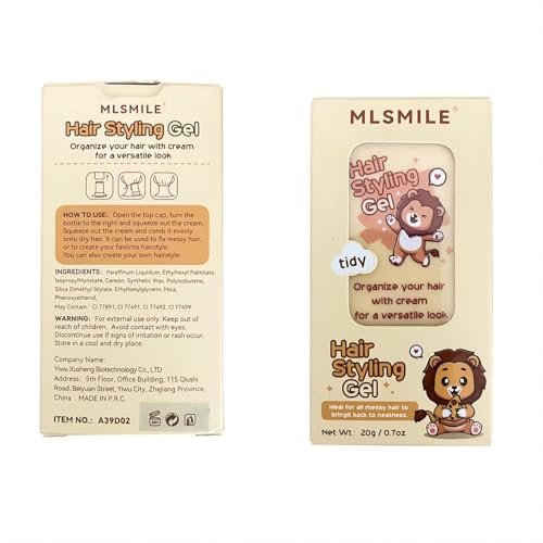 MINXUEYEN Kids Hair Styling Gel - Natural Hair Wax Stick with Built-in Comb, 0.71 oz Clear Non-Greasy Finishing Stick for Easy Styling - görsel 16