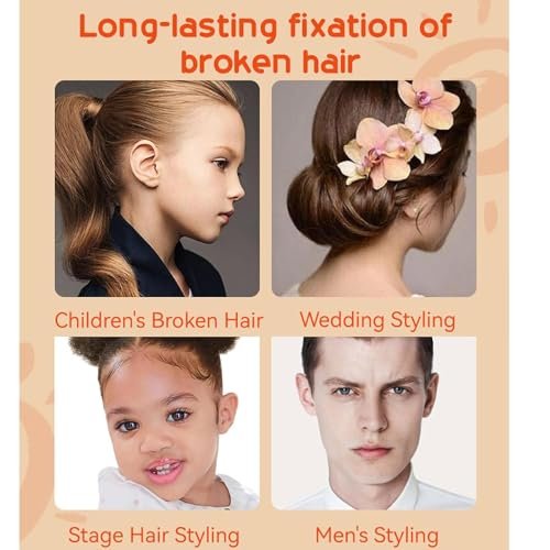 MINXUEYEN Kids Hair Styling Gel - Natural Hair Wax Stick with Built-in Comb, 0.71 oz Clear Non-Greasy Finishing Stick for Easy Styling - görsel 6