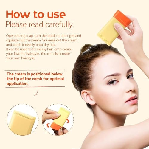 MINXUEYEN Kids Hair Styling Gel - Natural Hair Wax Stick with Built-in Comb, 0.71 oz Clear Non-Greasy Finishing Stick for Easy Styling - görsel 14
