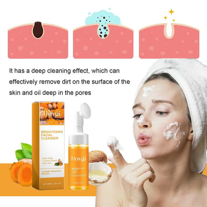EIVJEC Turmeric Facial Cleanser – 2 Pack Foaming Face Wash with Turmeric Acid for All Skin Types