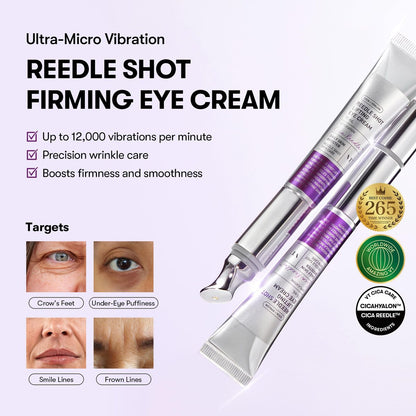 VT COSMETICS Reedle Shot Firming Eye Cream – Micro-Vibration Treatment for Wrinkles & Elasticity, Peptide & Hyaluronic Acid, 0.51 fl oz (15 ml) Avelisse