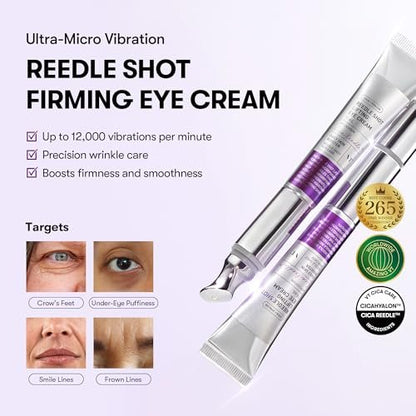 VT COSMETICS Reedle Shot Firming Eye Cream – Micro-Vibration Treatment for Wrinkles & Elasticity, Peptide & Hyaluronic Acid, 0.51 fl oz (15 ml) Avelisse