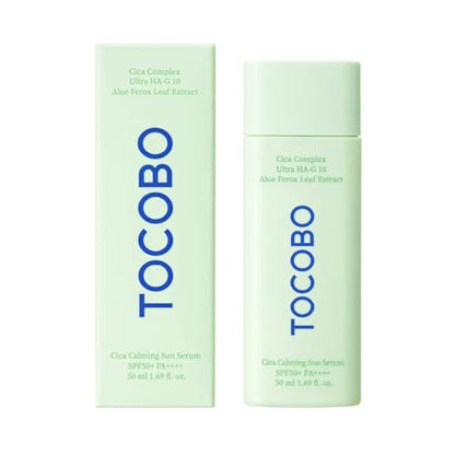 TOCOBO CICA CALMING SUN SERUM SPF50+ PA+++ - Lightweight Daily Sunscreen with Centella Asiatica, 1.69 Fl Oz