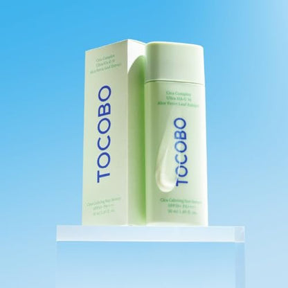 TOCOBO CICA CALMING SUN SERUM SPF50+ PA+++ - Lightweight Daily Sunscreen with Centella Asiatica, 1.69 Fl Oz