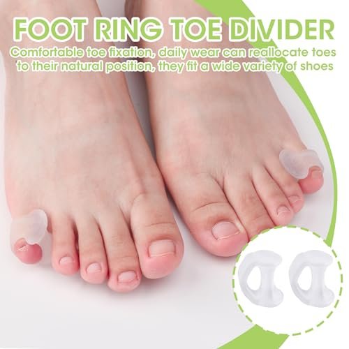 10PCS Gel Toe Separator - Pinky Toe Spacers & Little Toe Cushions for Bunion Corrector, Overlapping Toes, Blisters & Corns Relief Avelisse