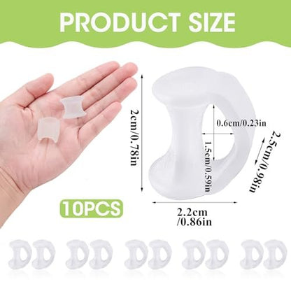 10PCS Gel Toe Separator - Pinky Toe Spacers & Little Toe Cushions for Bunion Corrector, Overlapping Toes, Blisters & Corns Relief Avelisse