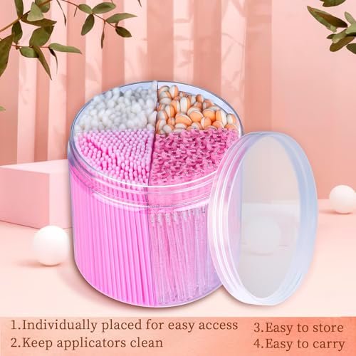 Teenitor 310PCS Disposable Makeup Applicators Kit - Mascara Wands, Lash Spoolies, Eyeshadow & Lip Applicators, Microswabs, Makeup Artist Kit Essentials with Pink Box - görsel 16