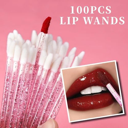 Teenitor 310PCS Disposable Makeup Applicators Kit - Mascara Wands, Lash Spoolies, Eyeshadow & Lip Applicators, Microswabs, Makeup Artist Kit Essentials with Pink Box