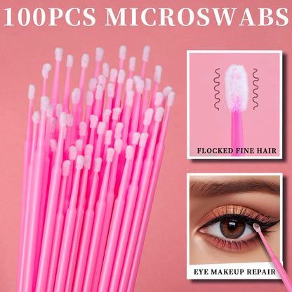 Teenitor 310PCS Disposable Makeup Applicators Kit - Mascara Wands, Lash Spoolies, Eyeshadow & Lip Applicators, Microswabs, Makeup Artist Kit Essentials with Pink Box