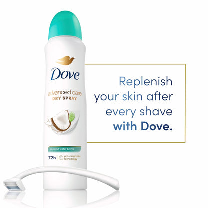 Dove Antiperspirant Deodorant Dry Spray Coconut Water & Lime, 3.8 oz (Pack of 3) – 48-Hour Sweat & Odor Protection with Pro Ceramide Technology Avelisse