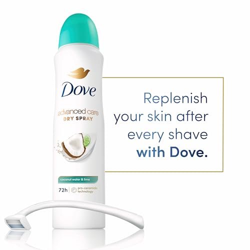Dove Antiperspirant Deodorant Dry Spray Coconut Water & Lime, 3.8 oz (Pack of 3) – 48-Hour Sweat & Odor Protection with Pro Ceramide Technology Avelisse