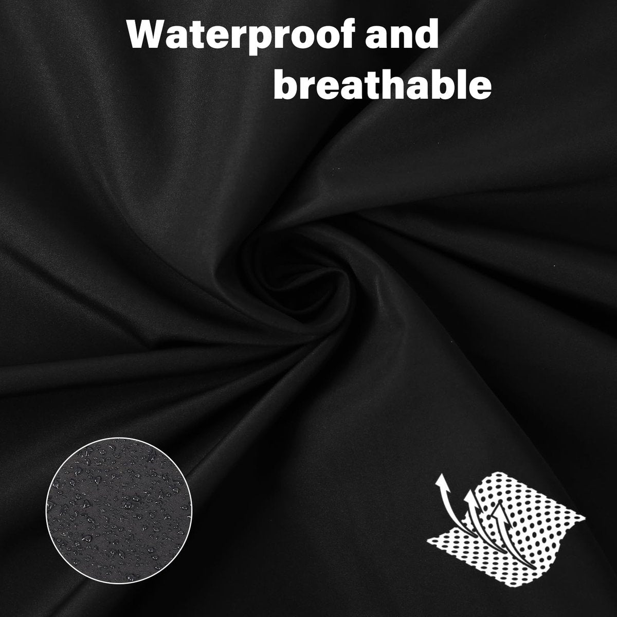 llezza Professional Salon Hair Cutting Cape - Waterproof Barber Cape for Men & Women, Adjustable Snap Button, 52" x 47" (Black) - görsel 9