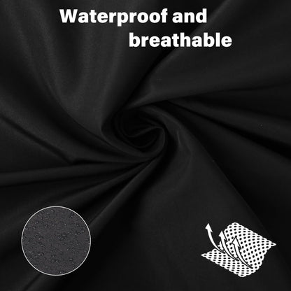 llezza Professional Salon Hair Cutting Cape - Waterproof Barber Cape for Men & Women, Adjustable Snap Button, 52" x 47" (Black)