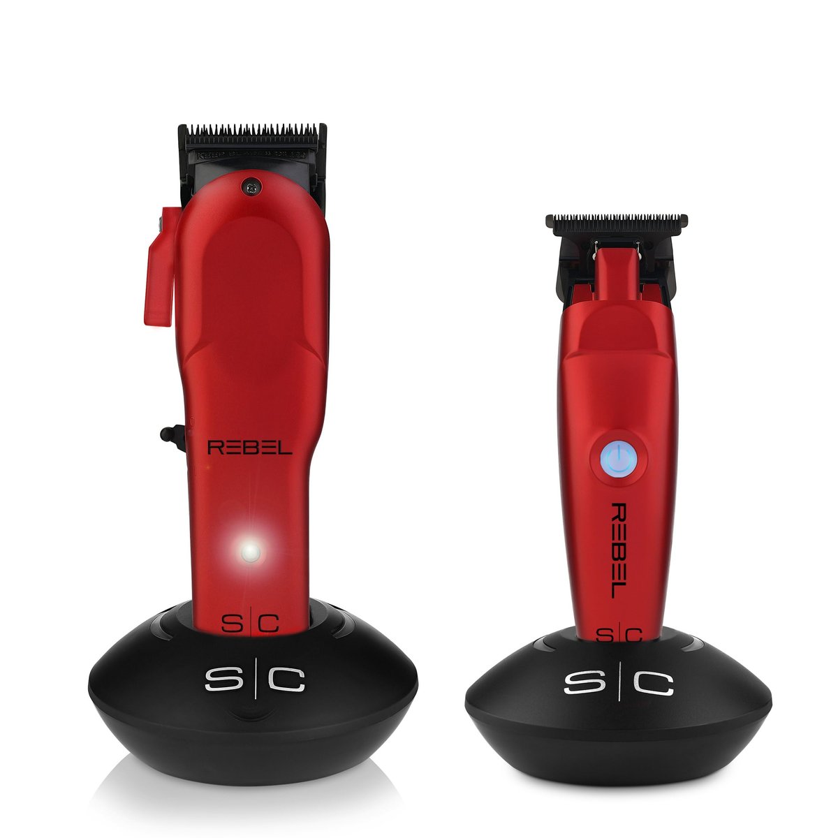 Stylecraft Rebel Professional Modular Cordless Hair Clipper and Trimmer with Super-Torque Motor Combo Set – Red Avelisse