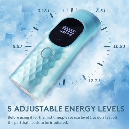 Permanent Painless Ice Cooling IPL Laser Hair Removal for Women and Men - 999,999 Flashes, Corded Device with Shaver and Goggles for Body and Face Avelisse
