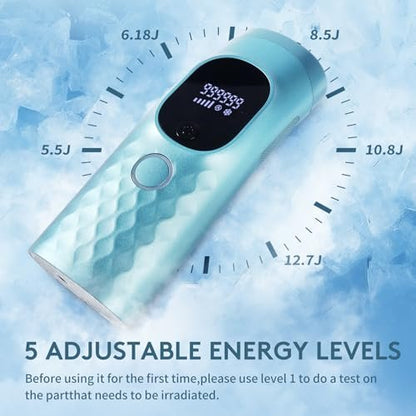 Permanent Painless Ice Cooling IPL Laser Hair Removal for Women and Men - 999,999 Flashes, Corded Device with Shaver and Goggles for Body and Face Avelisse