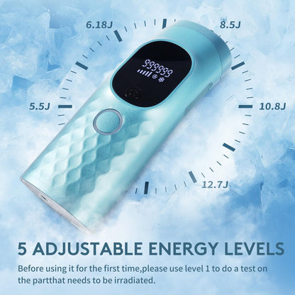 Permanent Painless Ice Cooling IPL Laser Hair Removal for Women and Men - 999,999 Flashes, Corded Device with Shaver and Goggles for Body and Face Avelisse