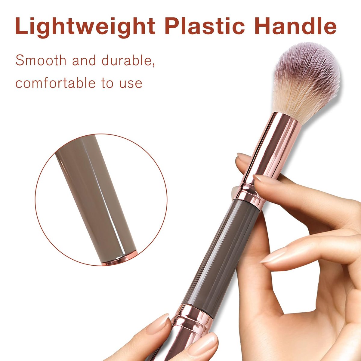 Jaasuee Double-Ended Foundation Makeup Brush – Angled & Round Top for Liquid, Powder & Cream Blending (Champagne Gold) - görsel 11