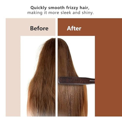 PERFEHAIR Double Sided Straightening Brush - Natural Boar Bristle Clamp for Smooth, Frizz-Free Styling, No Hair Pulling, Long-Lasting Design Avelisse