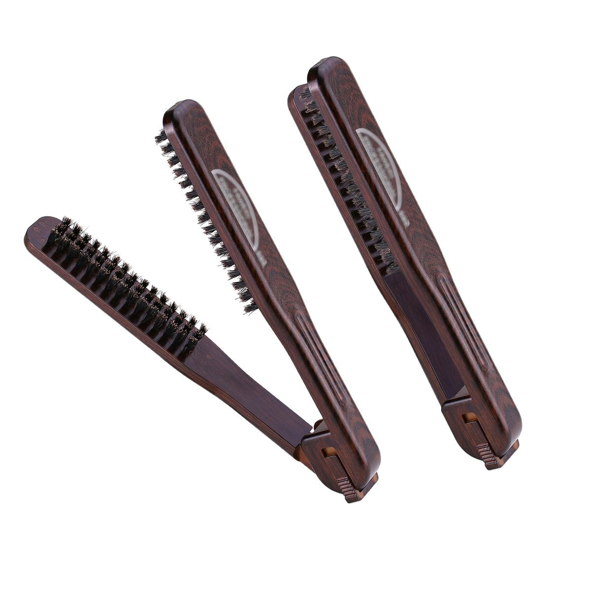 PERFEHAIR Double Sided Straightening Brush - Natural Boar Bristle Clamp for Smooth, Frizz-Free Styling, No Hair Pulling, Long-Lasting Design Avelisse