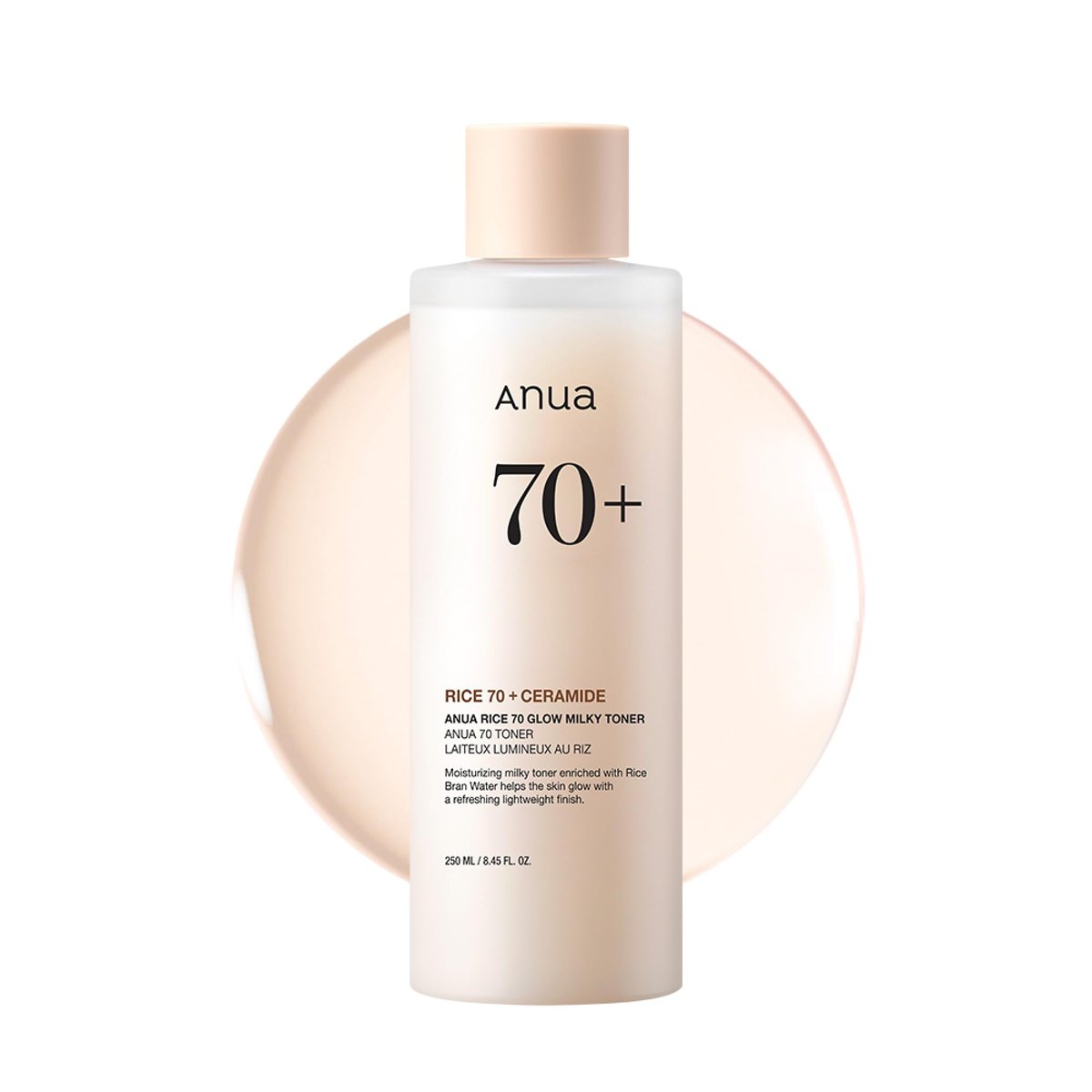 Anua Rice 70 Glow Milky Toner – Hydrating & Barrier Care with Rice Water, Niacinamide, Ceramides – Fragrance-Free, Non-Comedogenic – Korean Skincare, 8.45 fl.oz. Avelisse
