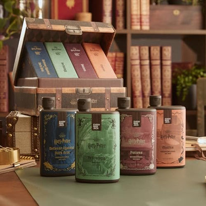 Every Man Jack Harry Potter Collectors Men's Body Wash Gift Set – 4 Hogwarts Inspired Scents, Clean Ingredients, 13.5 oz Each Avelisse