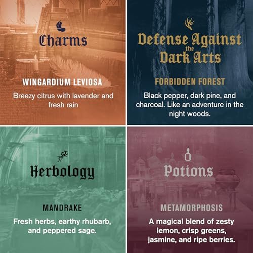 Every Man Jack Harry Potter Collectors Men's Body Wash Gift Set – 4 Hogwarts Inspired Scents, Clean Ingredients, 13.5 oz Each Avelisse