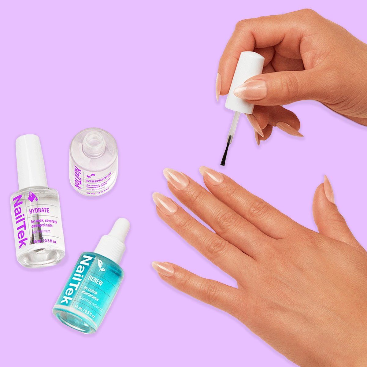 Nail Tek Rescue System – Nail Repair for Damaged Nails, Hydrate, Renew & Strengthen, Made in USA, 0.5 Fl Oz Each Avelisse