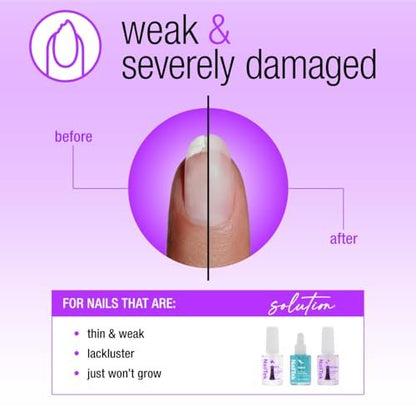 Nail Tek Rescue System – Nail Repair for Damaged Nails, Hydrate, Renew & Strengthen, Made in USA, 0.5 Fl Oz Each Avelisse