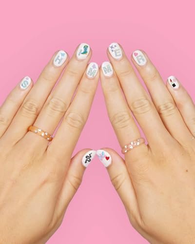 xo, Fetti Party Era Nail Stickers – 544 Concert & Bachelorette Nail Decals, Birthday Manicure Accessories - görsel 4