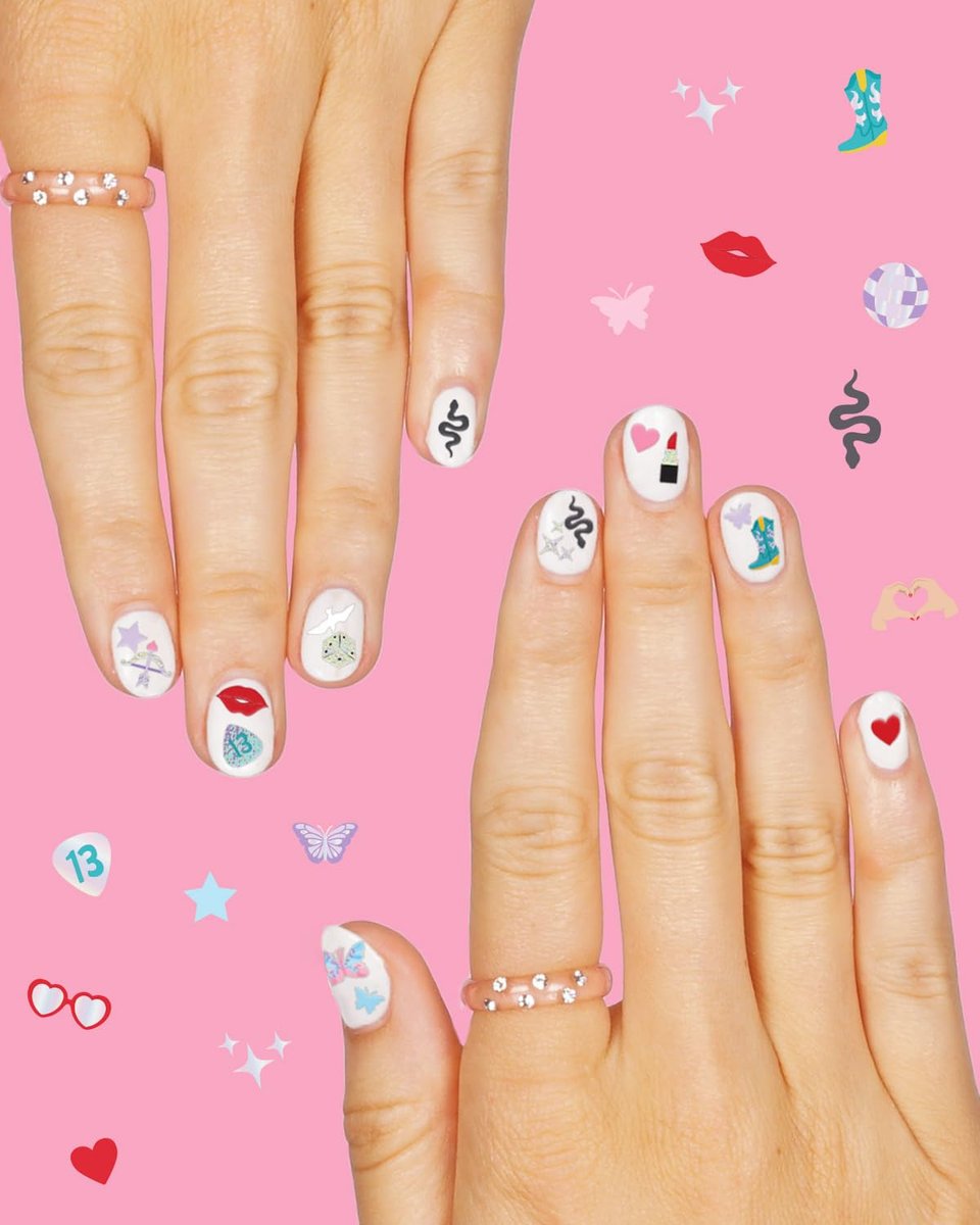 xo, Fetti Party Era Nail Stickers – 544 Concert & Bachelorette Nail Decals, Birthday Manicure Accessories - görsel 7