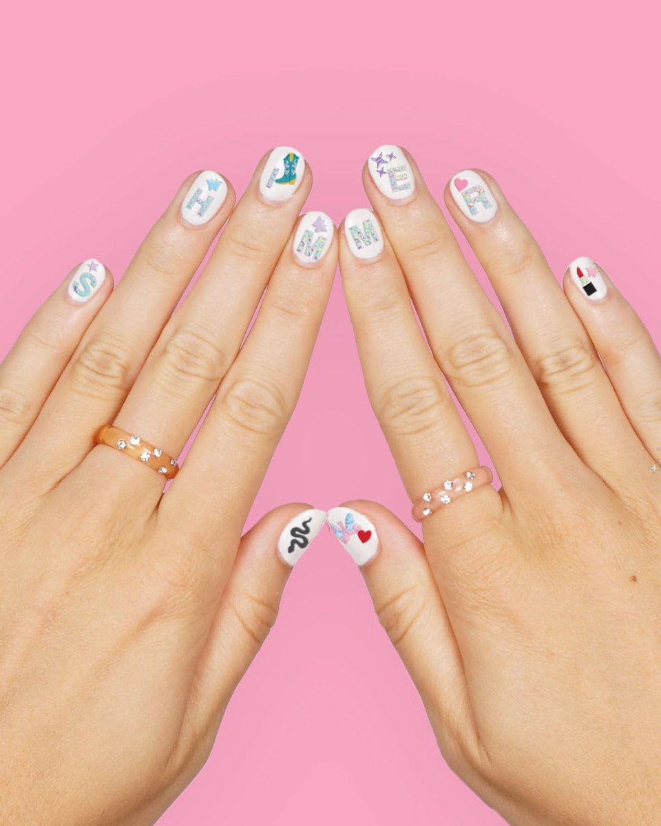 xo, Fetti Party Era Nail Stickers – 544 Concert & Bachelorette Nail Decals, Birthday Manicure Accessories - görsel 3