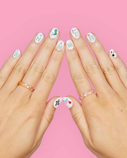 xo, Fetti Party Era Nail Stickers – 544 Concert & Bachelorette Nail Decals, Birthday Manicure Accessories