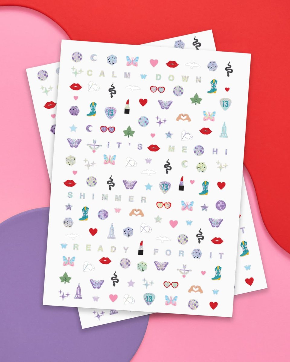 xo, Fetti Party Era Nail Stickers – 544 Concert & Bachelorette Nail Decals, Birthday Manicure Accessories - görsel 5