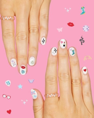 xo, Fetti Party Era Nail Stickers – 544 Concert & Bachelorette Nail Decals, Birthday Manicure Accessories