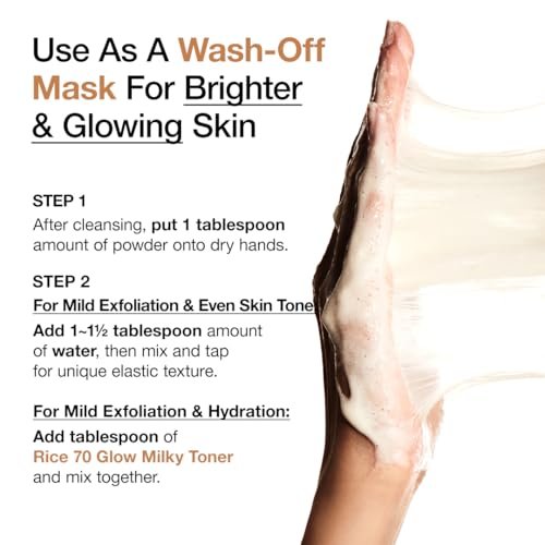 ANUA Rice Enzyme Brightening Cleansing Powder - Gentle Exfoliating Powder-to-Foam Cleanser for Smooth Texture & Clarity, Hydrating Korean Skincare, 1.41 fl.oz Avelisse