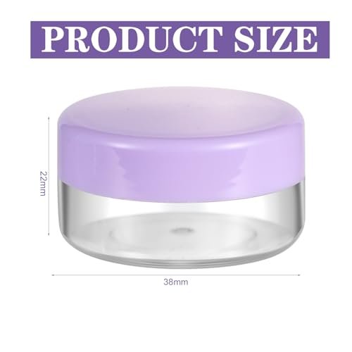 10 Gram 8-Pack Small Plastic Cosmetic Jars - Lip Balm Containers, Sample Jars for Lotions and Powders - görsel 6
