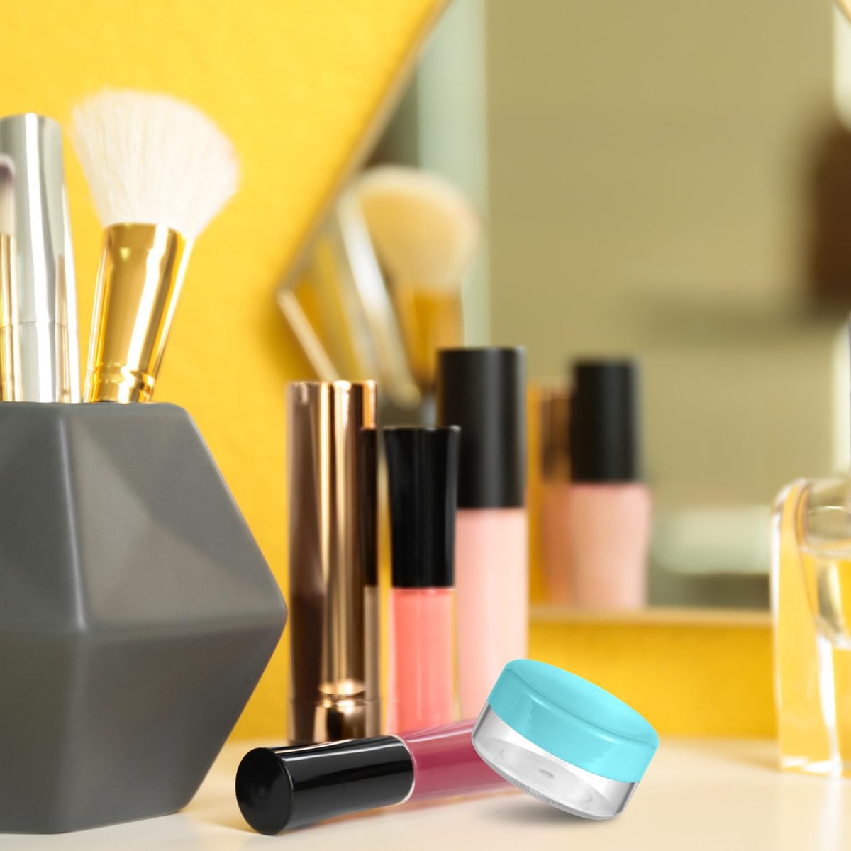 10 Gram 8-Pack Small Plastic Cosmetic Jars - Lip Balm Containers, Sample Jars for Lotions and Powders - görsel 11
