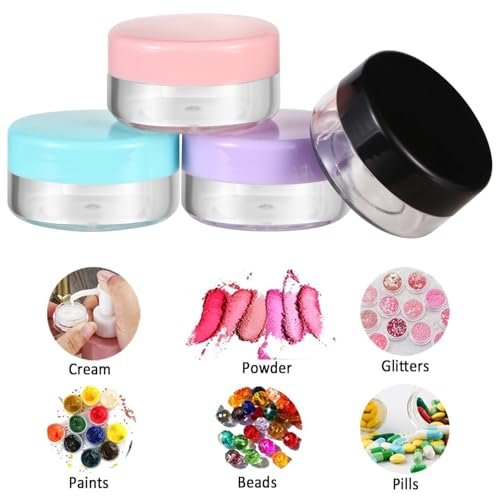10 Gram 8-Pack Small Plastic Cosmetic Jars - Lip Balm Containers, Sample Jars for Lotions and Powders - görsel 4