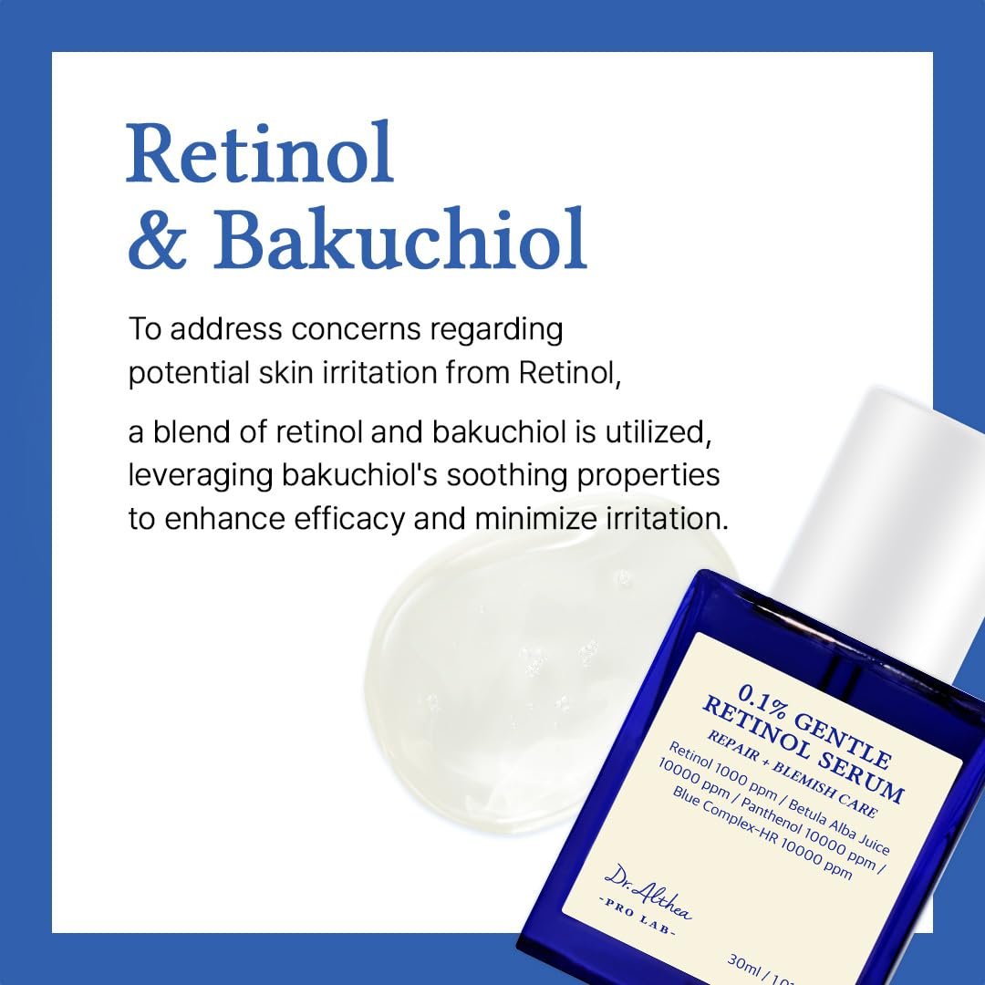 Dr.Althea 0.1% Gentle Retinol Serum – Anti-Aging Korean Vegan Serum for All Skin Types, Reduces Wrinkles & Fine Lines Avelisse