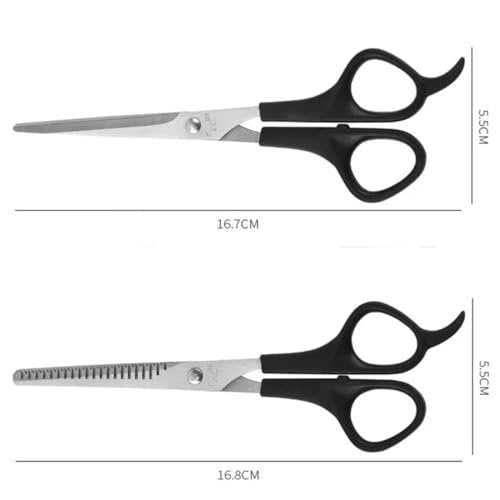 EastyGold Professional Hair Cutting Scissors Kit - Black Shears for Men, Women, and Pets - Trimming & Thinning - görsel 4