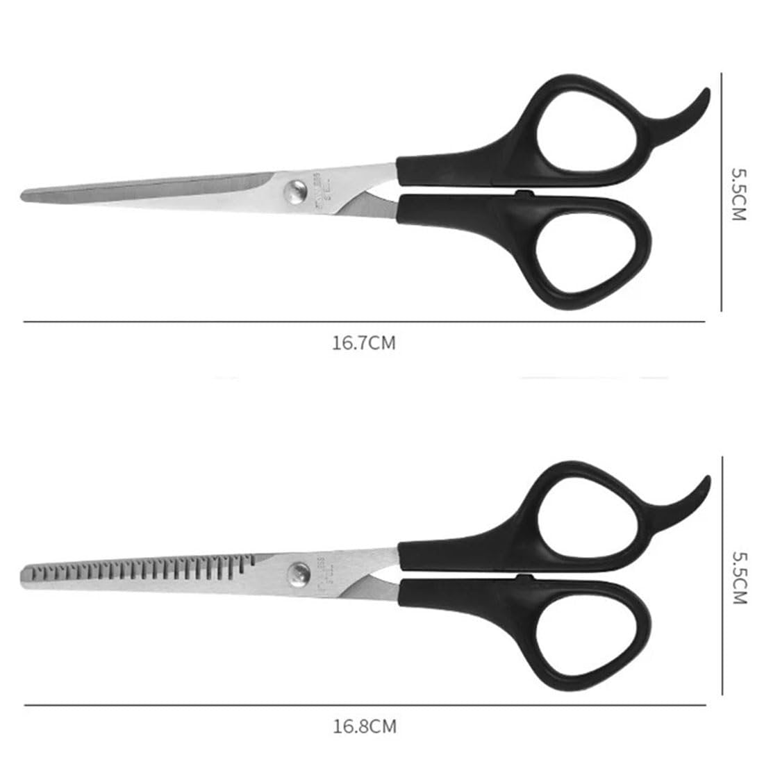 EastyGold Professional Hair Cutting Scissors Kit - Black Shears for Men, Women, and Pets - Trimming & Thinning - görsel 3
